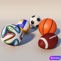 Balls 3D Model Vray