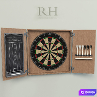 TOURNAMENT DARTBOARD SET 3D Model