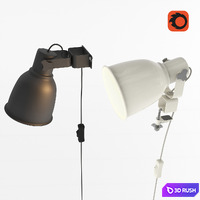 HEKTAR Wall mounted spotlight / lamp with clip 3D Model Corona