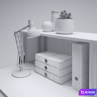 Shelving Mesh 3D Model Corona