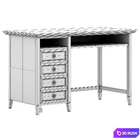 Dantone Home Junior Desk with Drawers 3D Model Vray