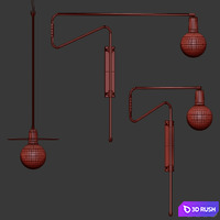 House doctor lamps 3D Model Vray