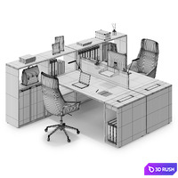 Office workspace LAS LOGIC (v6) 3D Model Corona