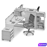 Office workspace LAS LOGIC (v12) 3D Model Corona