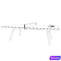 You and Me HPL Tennis Table 3D Model Corona