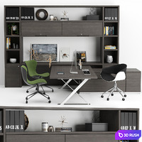 Executive Office B&amp;B Italia Set04 3D Model Vray