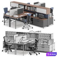 Herman Miller Canvas Wall (v1) 3D Model Corona