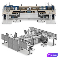 Herman Miller Canvas Wall (v2) 3D Model Corona
