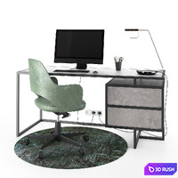 Workplace "Baxter" 3D Model Vray