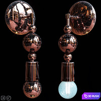 Sconce Sphere Emerald and Blush 3D Model Vray, Corona