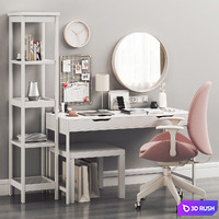IKEA Women's dressing table and workplace 3D Model Vray, Corona