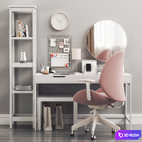 IKEA Women's dressing table and workplace 3D Model Vray, Corona