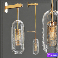 Wall lamp Perforation Wall Lamp 3D Model Vray