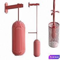 Wall lamp Perforation Wall Lamp 3D Model Vray