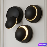 Grnflashing Crescent Round Wall Lamp 3D Model Corona
