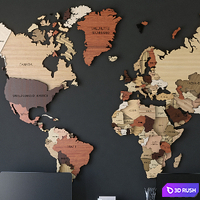 Office set with a map 3D Model Vray, Corona