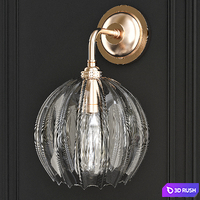 American Retro Copper Wall Lamp 3D Model Vray