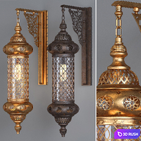 Moroccon Wallights_03 3D Model Vray