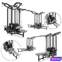Black Cable Station_Set 03 3D Model Vray, Corona