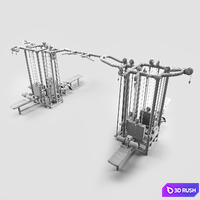 Black Cable Station_Set 03 3D Model Vray, Corona