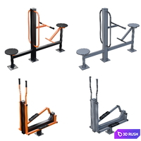 Street fitness equipment 01 3D Model Vray, Corona