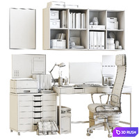 IKEA office workplace 7 3D Model Vray, Corona