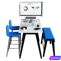 Steelcase - B-Free Conference Set 3D Model Vray, Corona