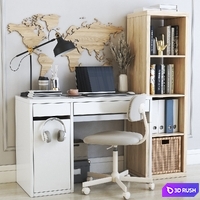 IKEA office workplace 23 3D Model Vray, Corona