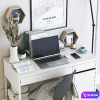 IKEA office workplace 33 3D Model Vray, Corona
