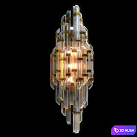 Houseton crystal wall lamp 3D Model Vray