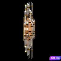 Houseton crystal wall lamp 3D Model Vray