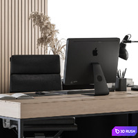 Office Furniture - Manager Set 11 3D Model Vray, Corona