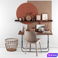 IKEA Home Office 3D Model Vray