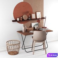 IKEA Home Office 3D Model Vray