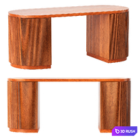 CB2 Reid Oval Desk 3D Model Corona