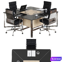 Conference table22 3D Model Vray, Corona