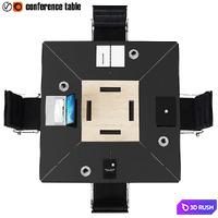 Conference table22 3D Model Vray, Corona