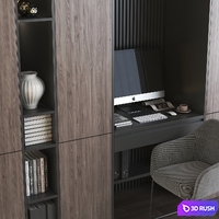 Furniture composition 6 3D Model Vray, Corona