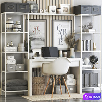 IKEA office workplace 64 3D Model Vray, Corona