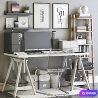 IKEA office workplace 66 3D Model