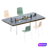 Studio Fact Table system by Bene 3D Model Corona
