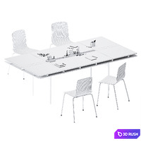 Studio Fact Table system by Bene 3D Model Corona