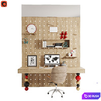 Workplace 5 3D Model Corona