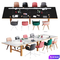 OrangeBox - Conference Table BAE 3D Model Vray, Corona