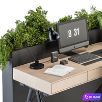 Office Furniture - employee Set 24 3D Model Vray, Corona
