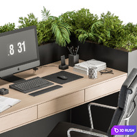 Office Furniture - employee Set 24 3D Model Vray, Corona
