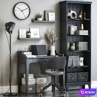 Office workplace 93 3D Model Vray, Corona