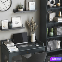 Office workplace 93 3D Model Vray, Corona
