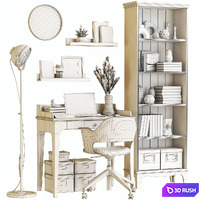 Office workplace 93 3D Model Vray, Corona