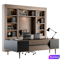 Office Furniture - Manager Set 20 3D Model Vray, Corona